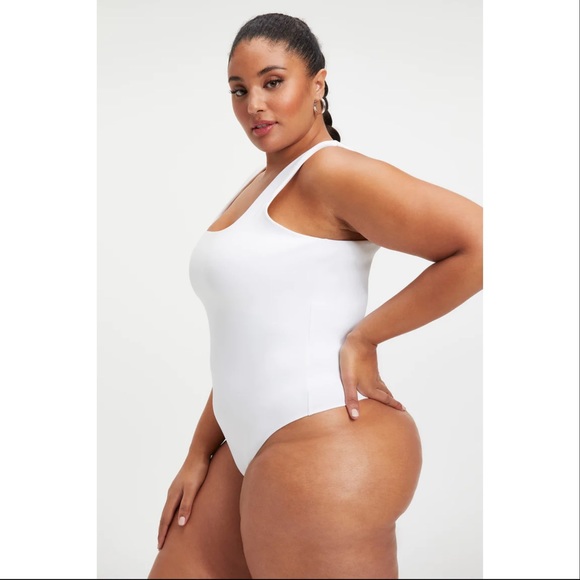 GOOD AMERICAN White Modern Tank Scuba Bodysuit Size Large - Picture 2 of 12